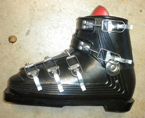 First hard shelled ski boot