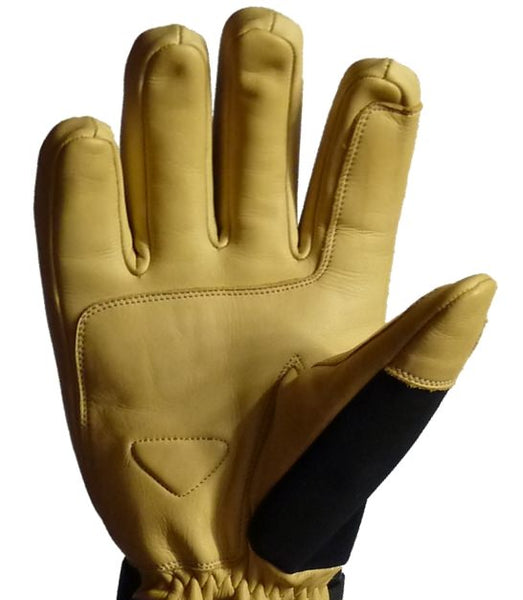 leather ski glove