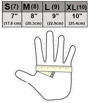 landing Rally obesity Size Chart & Sizing Information - Free The Powder Gloves