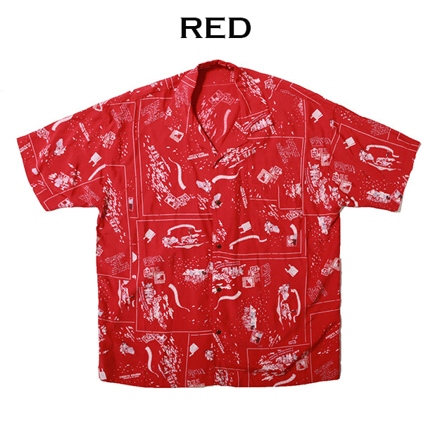 Porter Classic - ALOHA SHIRT FRENCH FILM ポータークラシック アロハシャツフレンチフィルム （RED