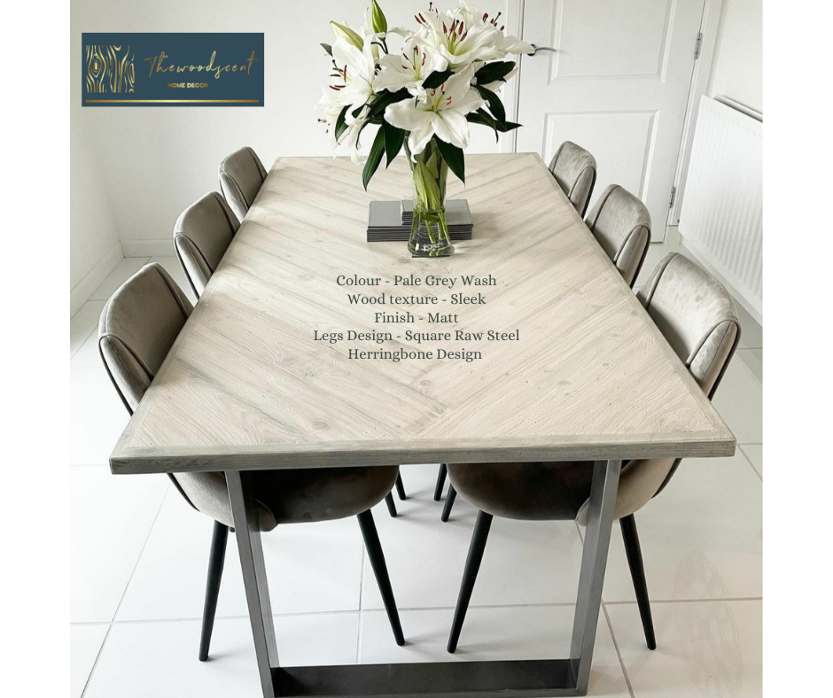 pale grey dining table