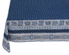 French Linen square cotton tablecloth in navy blue