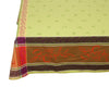 french linen square jacquard tablecloth with citrus design in green