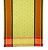 french linen rectangle jacquard tablecloth with citrus design in green