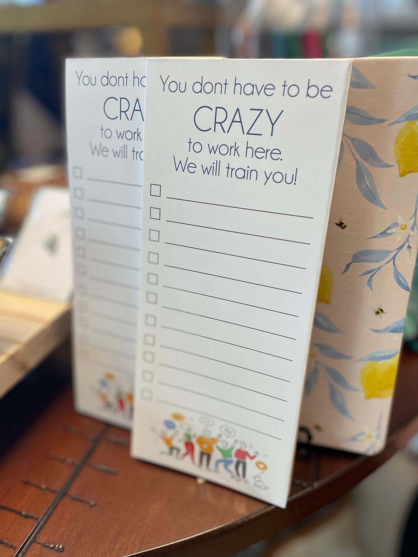 Crazy workplace notepad
