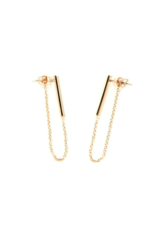 Bar & Chain Posts, $18 | Silver, Gold, Rose Gold | Light Years Jewelry