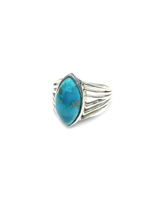 Mohave Turquoise Marquis Ring | Size 7 8 9 Sterling Silver | Light Years