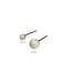 White Opal Sphere Posts | Sterling Silver Studs Earrings | Light Years