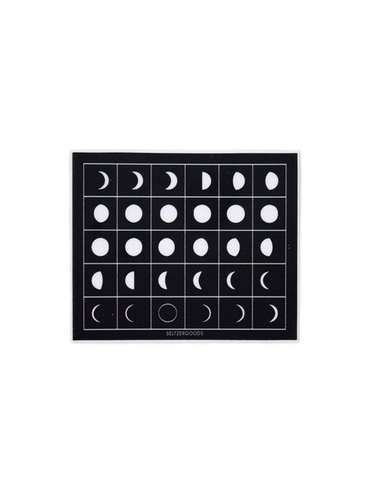 Black Moon Phase Sticker | Water Resistant USA | Light Years Jewelry