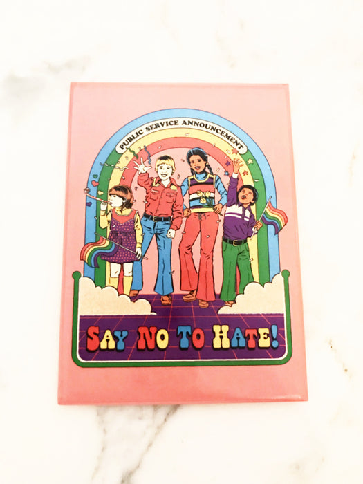 Say No To Hate! Rainbow Fridge Magnet | 2 x 3 | Light Years Jewelry
