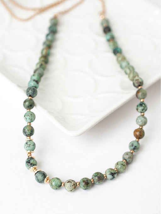Tranquil Garden Turquoise Necklace by Anne Vaughan | Light Years Jewelry