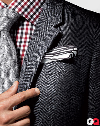 Wool Patterned Tie with Patterned Shirt. Image source: gq.com