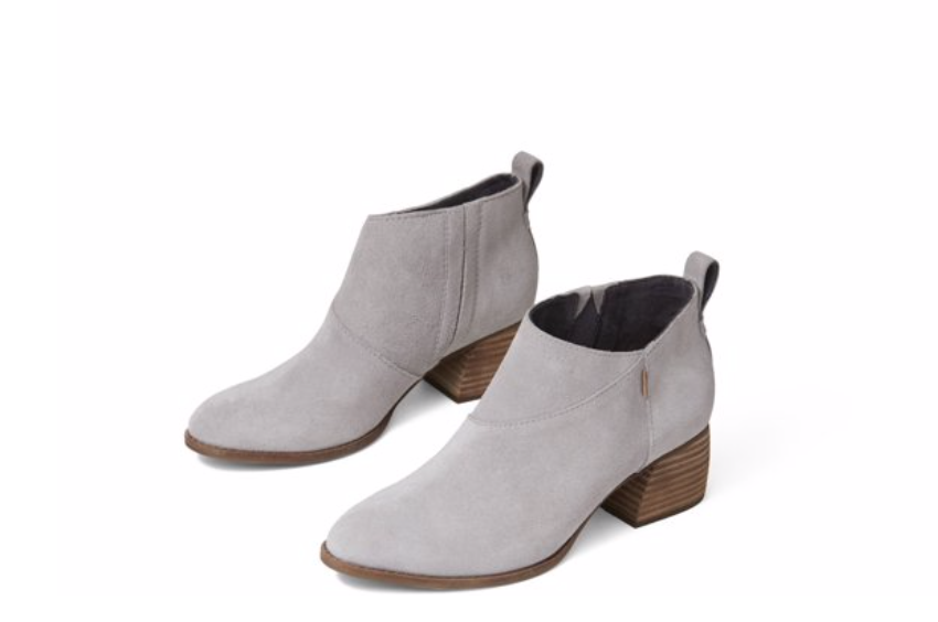Manifestación Talentoso Pompeya TOMS Womens Leilani Suede Ankle Boot - Drizzle Grey – The Foot Factory