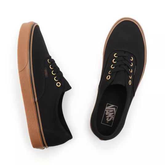 vans authentic black gum gold