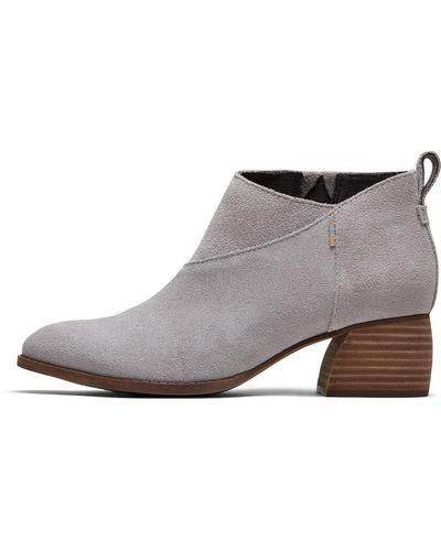 toms ankle boots gray