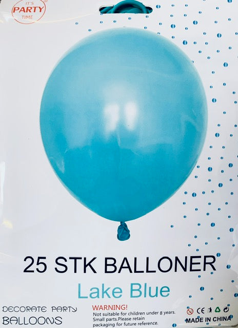 Køb Its Party Time - Balloner 25stk Sø blå 30cm online – Dollarstore.dk