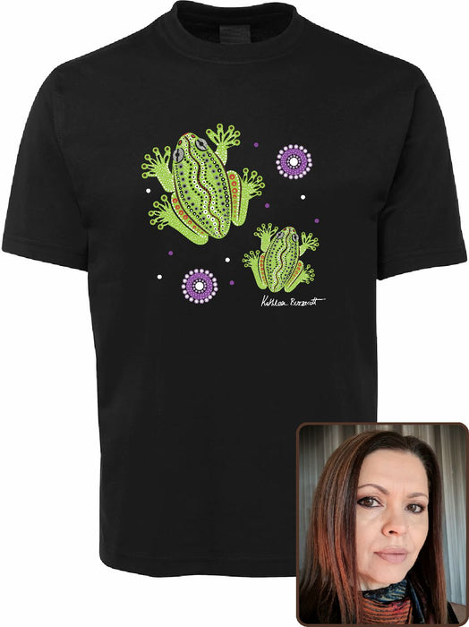 T Shirt ADULT Regular Fit - Kathleen Buzzacott, Centralian Tree Frog Design