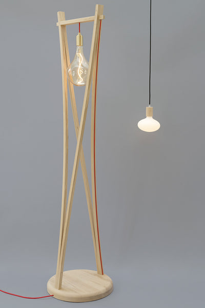 floor lamps made of wood