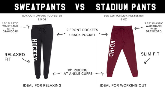 Hockey Sweatpants -  - Men's Fleece Bottoms - Lifetipsforbetterliving