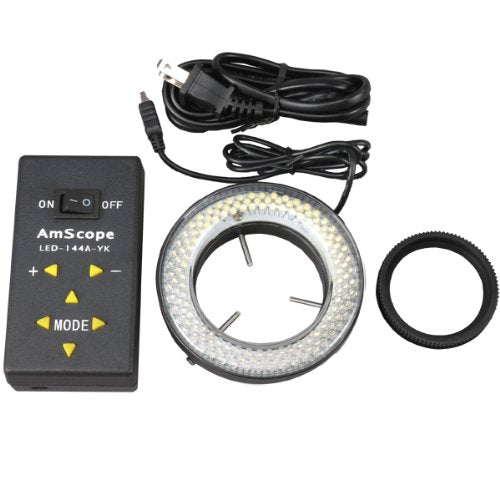 144 LED Stereo Microscope Ring Light with Variable-Intensity Illumination 