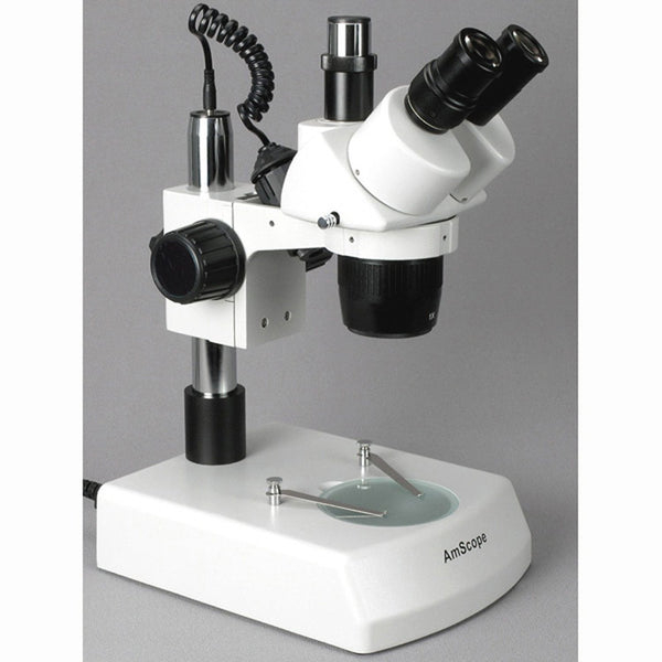 AmScope 20X-40X Trinocular Stereo Microscope with Top & Bottom