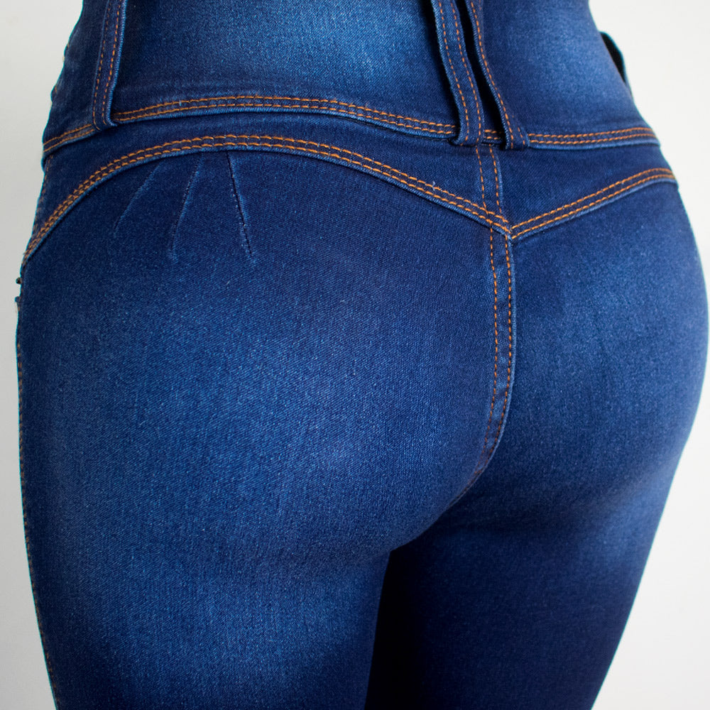 Lágrimas importar Supresión Pantalón jean para mujer - azul oscuro (ilusion collection)