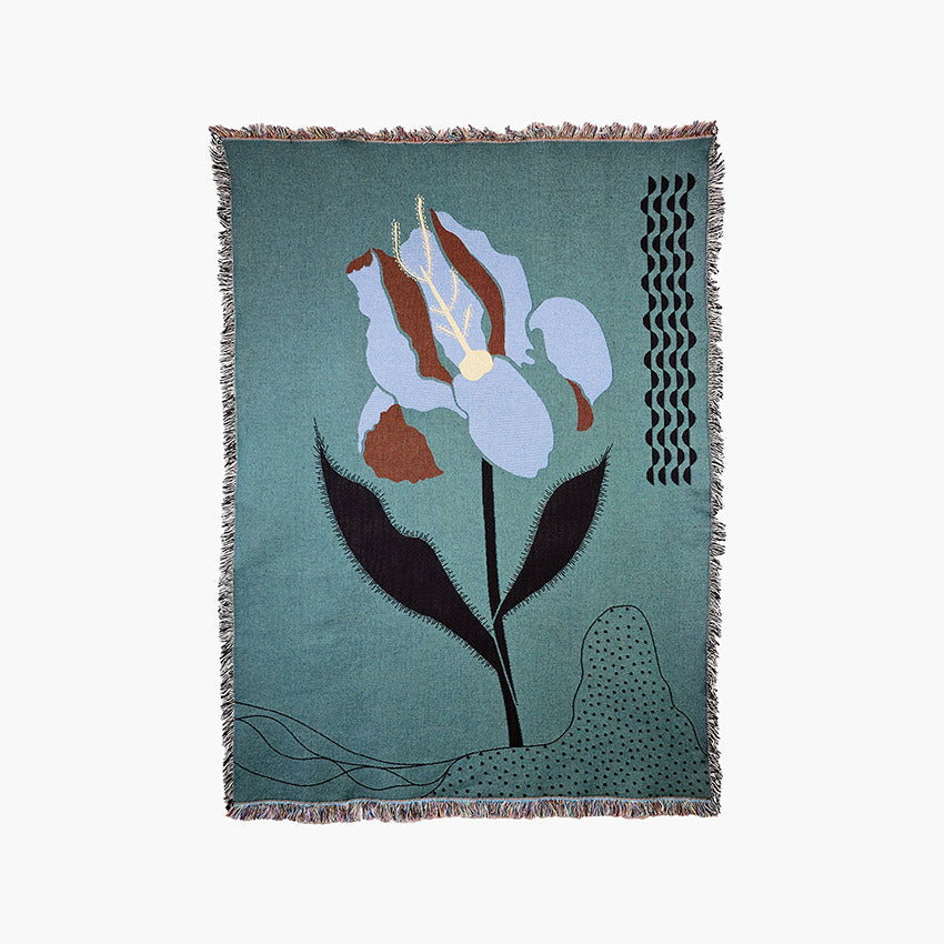 Iris Delight Woven Blanket