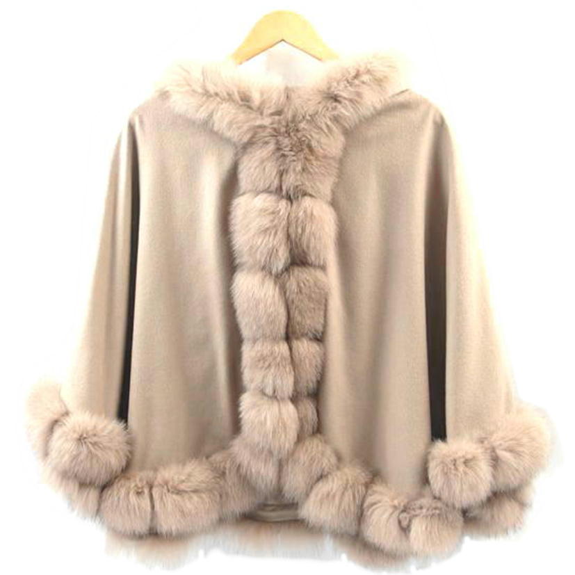 専用です！ 新品 未使用 SAGA FURS カシミア ポンチョ 最安値 49.0