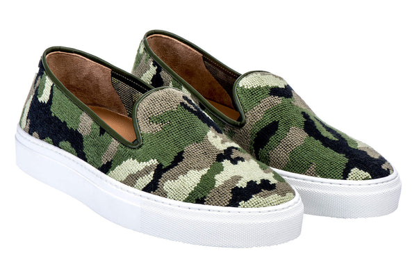 mens camo slip ons