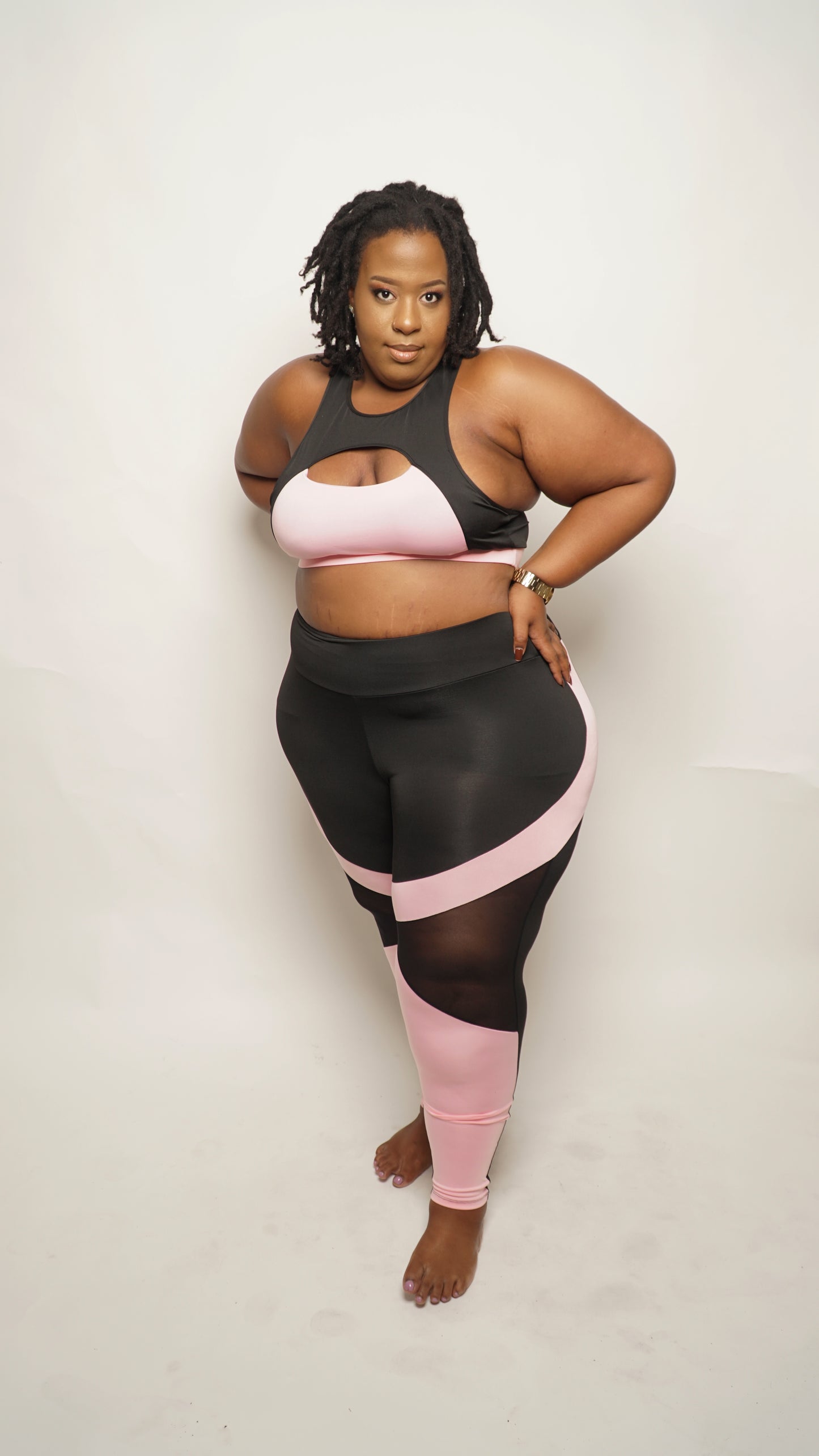 Bodied Contrast Panel Sports Set