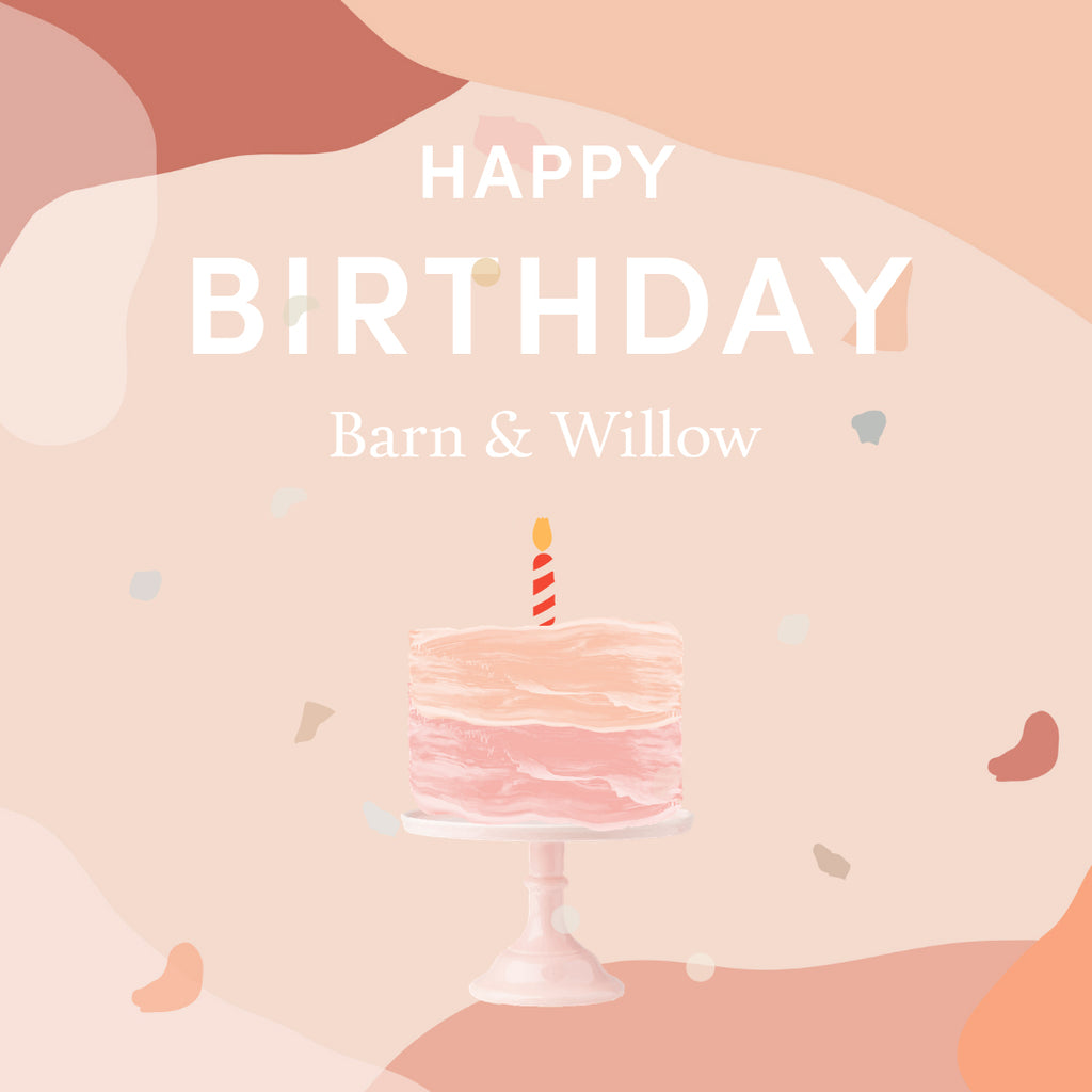 Barn & Willow celebrates its fourth birthday with pink cake and a single candle