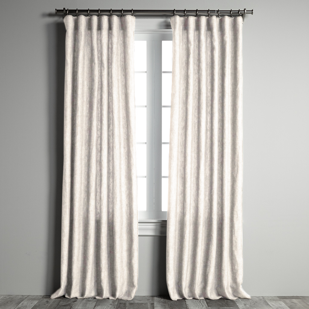 Pearl ivory white velvet drapery curtains
