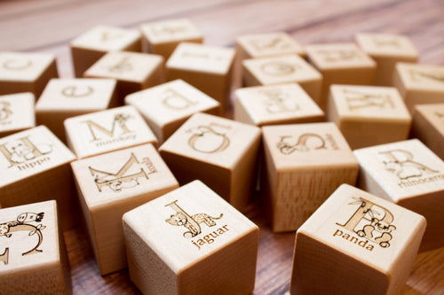 Animal Alphabet Blocks Handcrafted by Smiling Tree Toys
