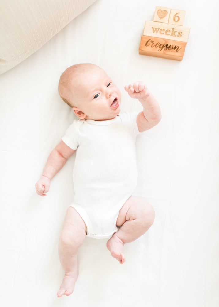Newborn baby photo prop blocks