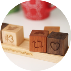 custom wood blocks and unique corporate gift idea for employees 