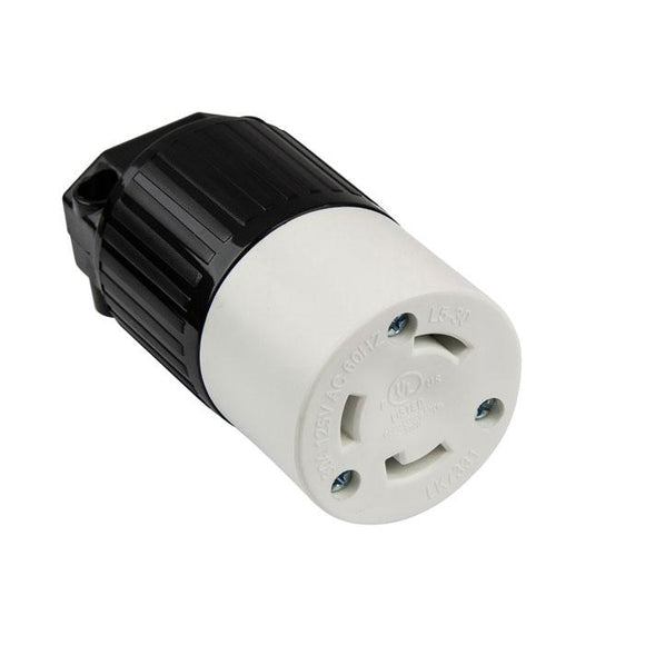 Enerlites 66452-BK - INDUSTRIAL GRADE, LOCKING CONNECTOR, 30A, 125V, 2-POLE, 3-WIRE, NEMA L5-30C - Ready Wholesale Electric Supply and Lighting