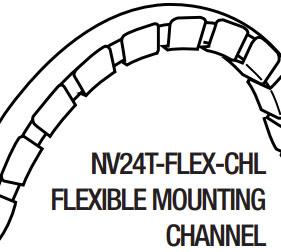 GM Lighting NV24T-FLEX-CHL Flexible Mounting Channel - 39.5 - Ready Wholesale Electric Supply and Lighting