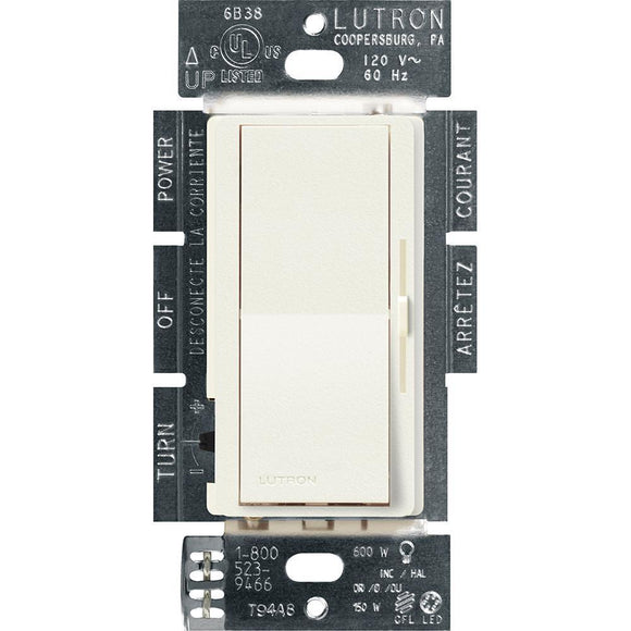 Lutron DVSCFSQ-F Diva (satin) 1.5A, Single Pole/3-Way, 3-Speed, Quiet Fan Control - Ready Wholesale Electric Supply and Lighting