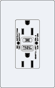 Lutron NTR-15-GFST Architectural Style 15A Self-Testing, GFCI, Tamper Resistant Receptacle - Ready Wholesale Electric Supply and Lighting