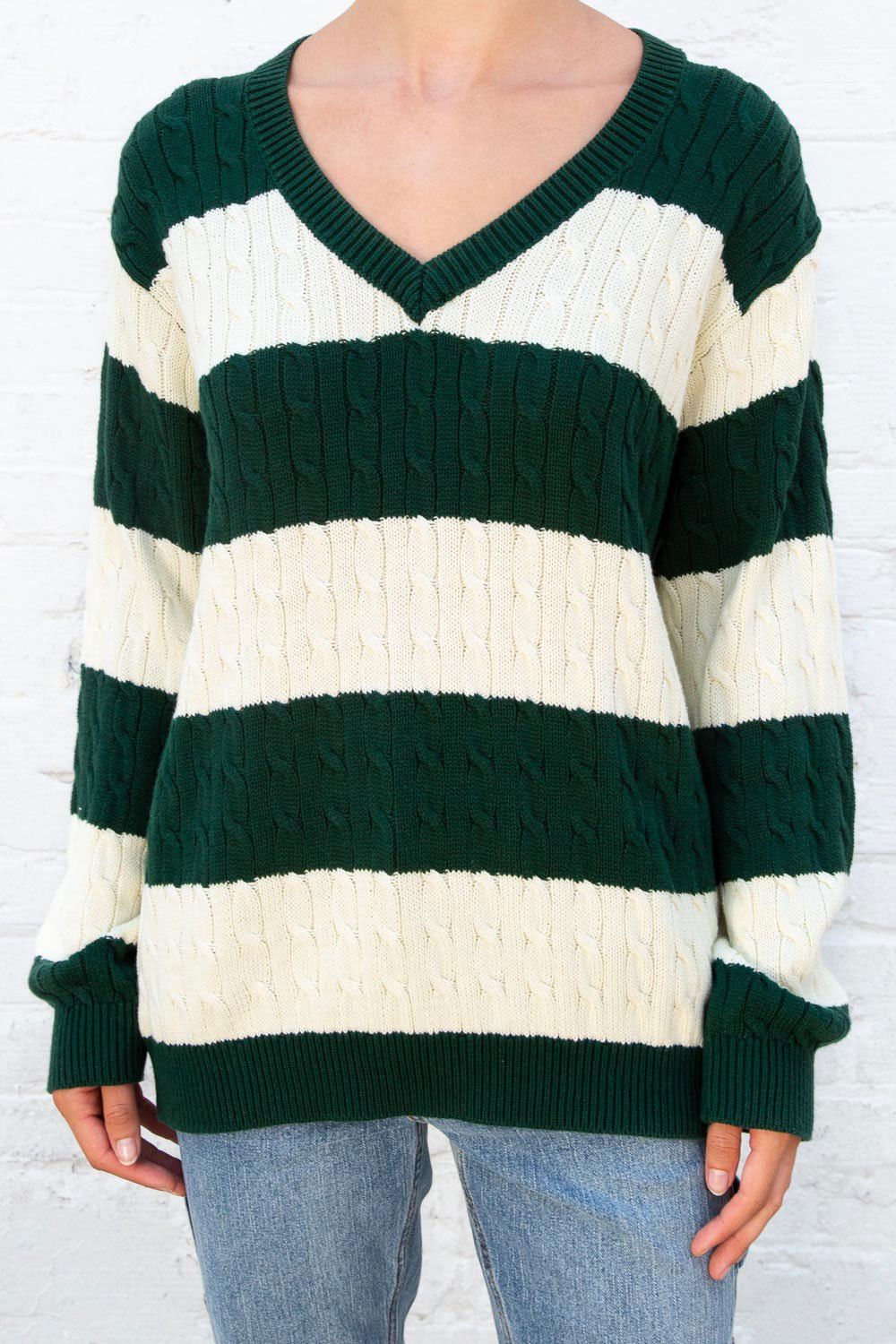 Brianna Cotton Thick Stripe Sweater – Brandy Melville Australia