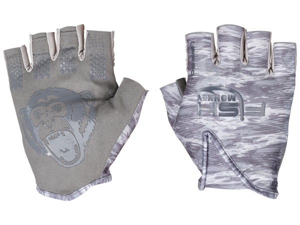 Fish Monkey Free Style Custom Fit Greywater Camo Fishing Gloves Select Size 