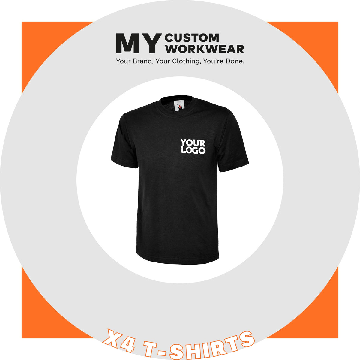 PERSONALISED EMBROIDERED T SHIRT WORKWEAR PACKAGE UNIFORM BUNDLE PACK 10 