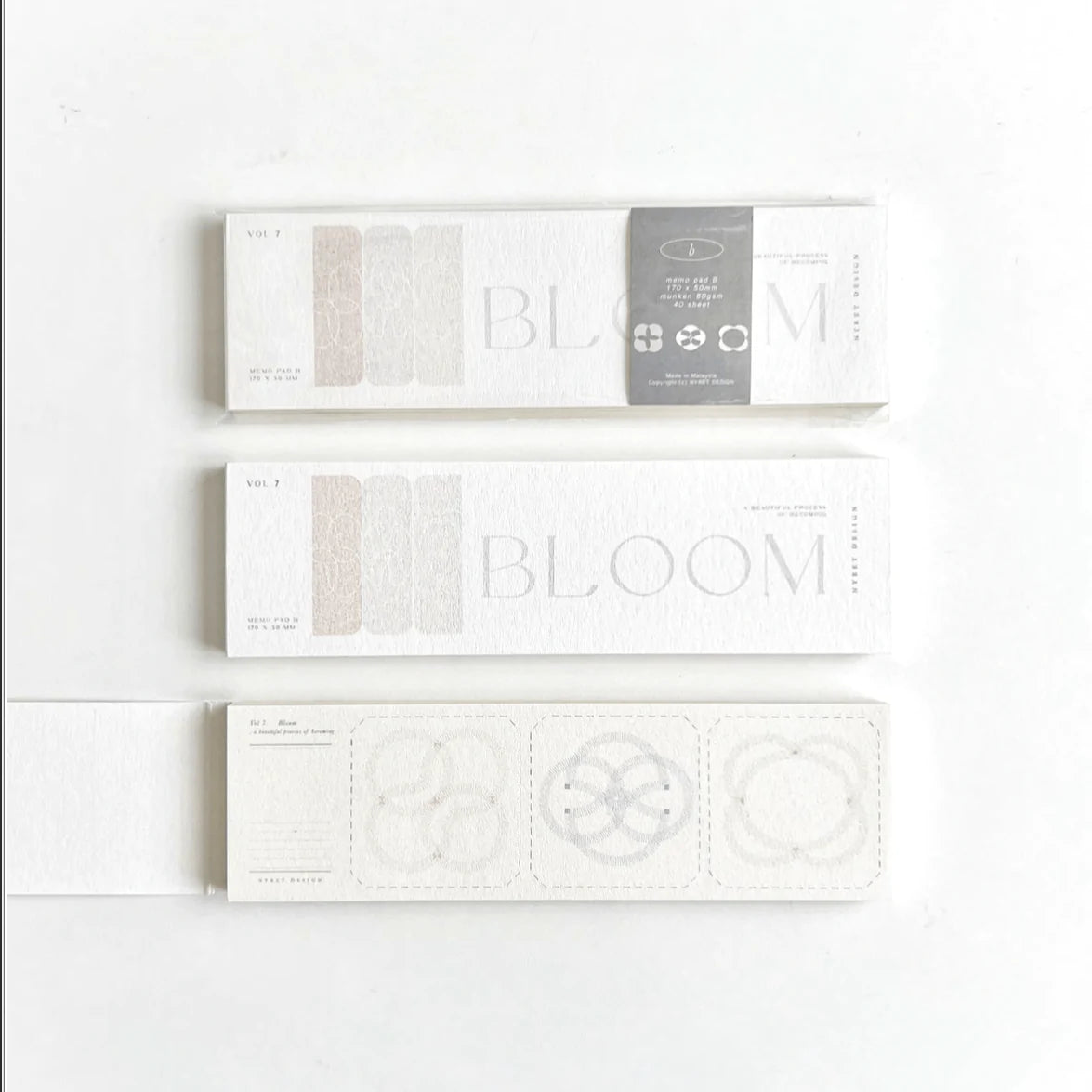 NYRET Design Vo.7 BLOOM Series Memo Pad, 3 designs
