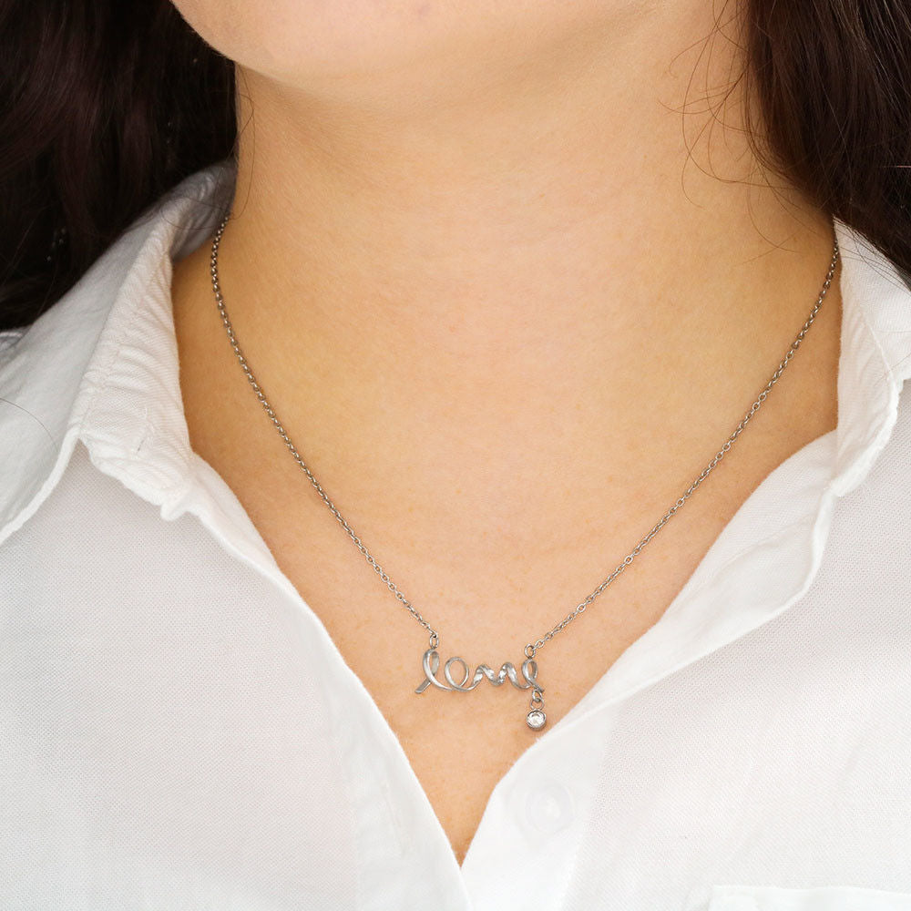 Because of you message card, Badass tribe necklace