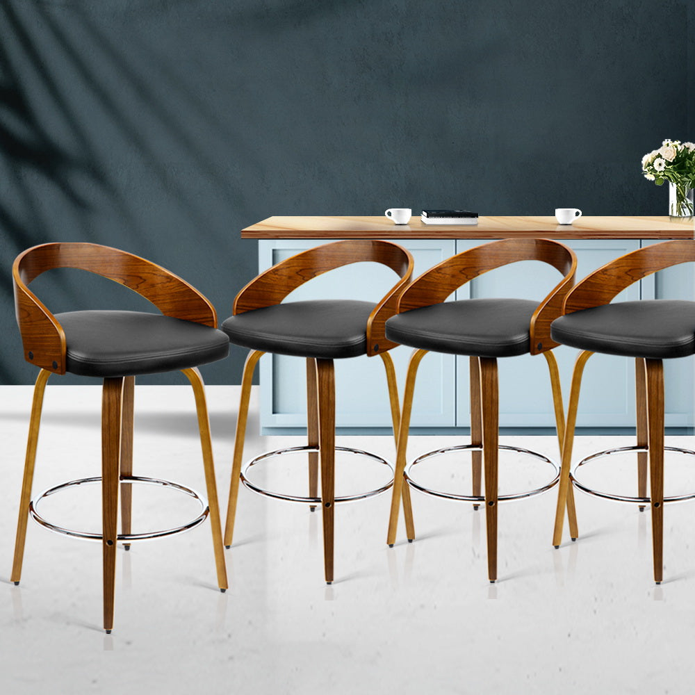 4 bar stools with backs