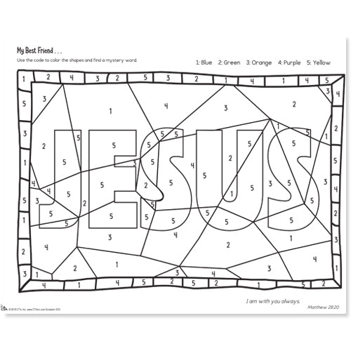 Walking with Jesus Coloring Page CTA Inc