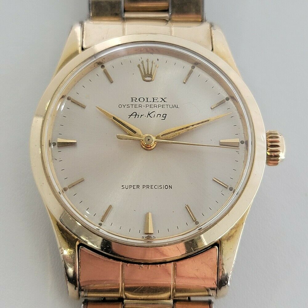 Mens Rolex Oyster Perpetual Air King 5506 34mm Gold Capped Automatic 1 – BEVERLY VINTAGE WATCHES