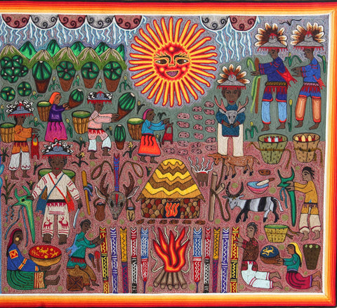 Canto huichol en estambre