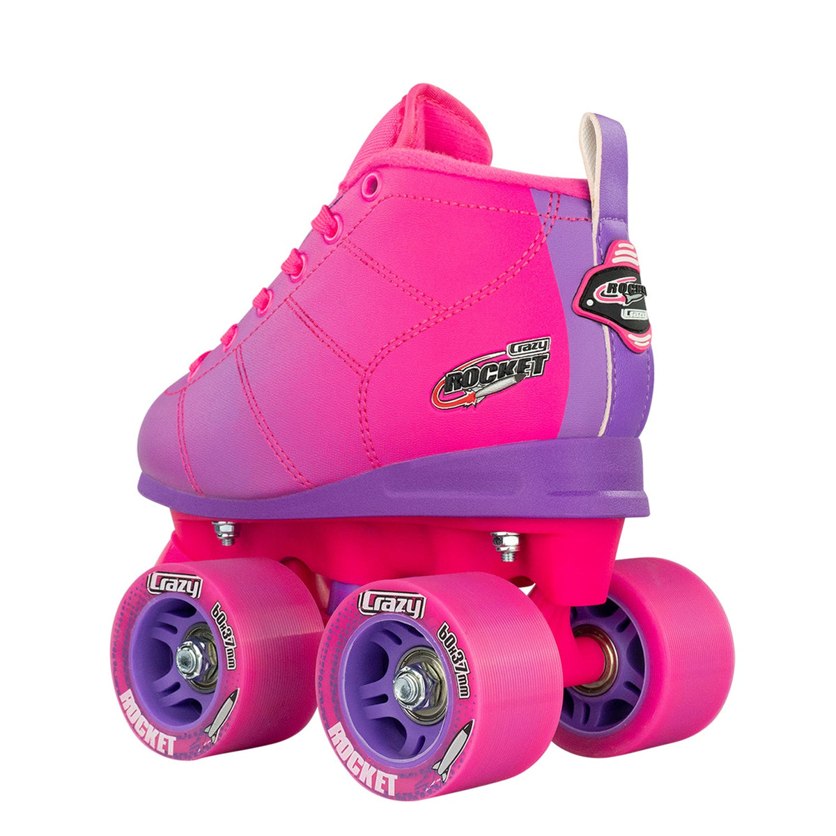Rocket Roller Skates for Girls and Kids by Crazy SkatesPink/Purple 