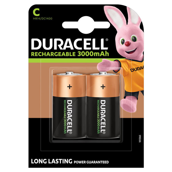 8 x Duracell Rechargeable C Cell Batteries HR14 3000mAh Ultra MN1400 NiMH 